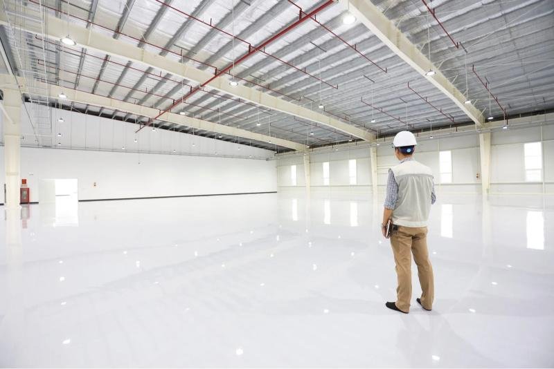 Epoxy flooring, construction